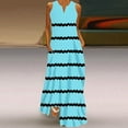 thumbnail image 1 of Wycnly Summer Dresses for Women Summer Dresses for Women Loose Beach Boho Tank Long Dresses with Pocket Womens Casual Striped Print V-Neck Sleeveless Maxi Sundress, 1 of 5
