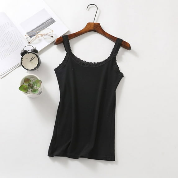 Wycnly Summer Saving Camisole for Women Summer Tops for Women Plus Size Breathable Comfy Spaghetti Strap Tops Casual Solid Sleeveless T Shirt Ladies Sleeveless Shirt