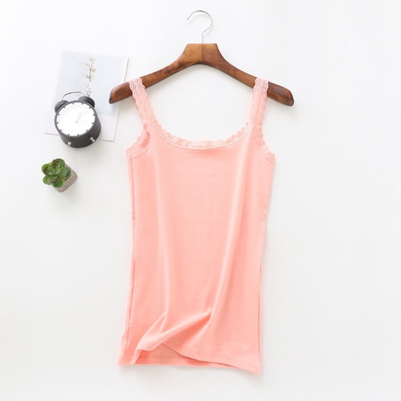 Wycnly Summer Saving Camisole for Women Summer Tops for Women Plus Size Breathable Comfy Spaghetti Strap Tops 2024 Fashion Solid Sleeveless Top Ladies Sleeveless Shirt
