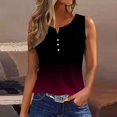 thumbnail image 1 of Wycnly Tank Top for Women Sleeveless Tops for Women Lightweight Comfy Slim Button up Henley Shirts Tunic Trendy Gradient Print Sleeveless Tee Shirts Girls Sleeveless Shirt, 1 of 7