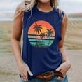 thumbnail image 1 of Wycnly Summer Saving Tank Top for Women Tank Top Summer Hawaiian Beach Vacation Loose Comfy Tank Tops 2024 Fashion Coconut Tree Graphics Sleeveless Tops Girls Sleeveless Shirt, 1 of 5