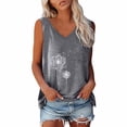 thumbnail image 1 of Wycnly Summer Saving Tank Top for Women Workout Tops for Women Breathable Lightweight Loose Sports Workout Tank Tops 2024 Fashion Dandelion Print Sleeveless Tee Tops Girls Sleeveless Shirt, 1 of 3