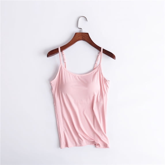 Wycnly Summer Tank Tops Solid Crewneck Sleeveless T Shirts for Women Ladies Plus Size Yoga Sports Camisole Strap Tops Underwear Pink xxxxxxl Under $5
