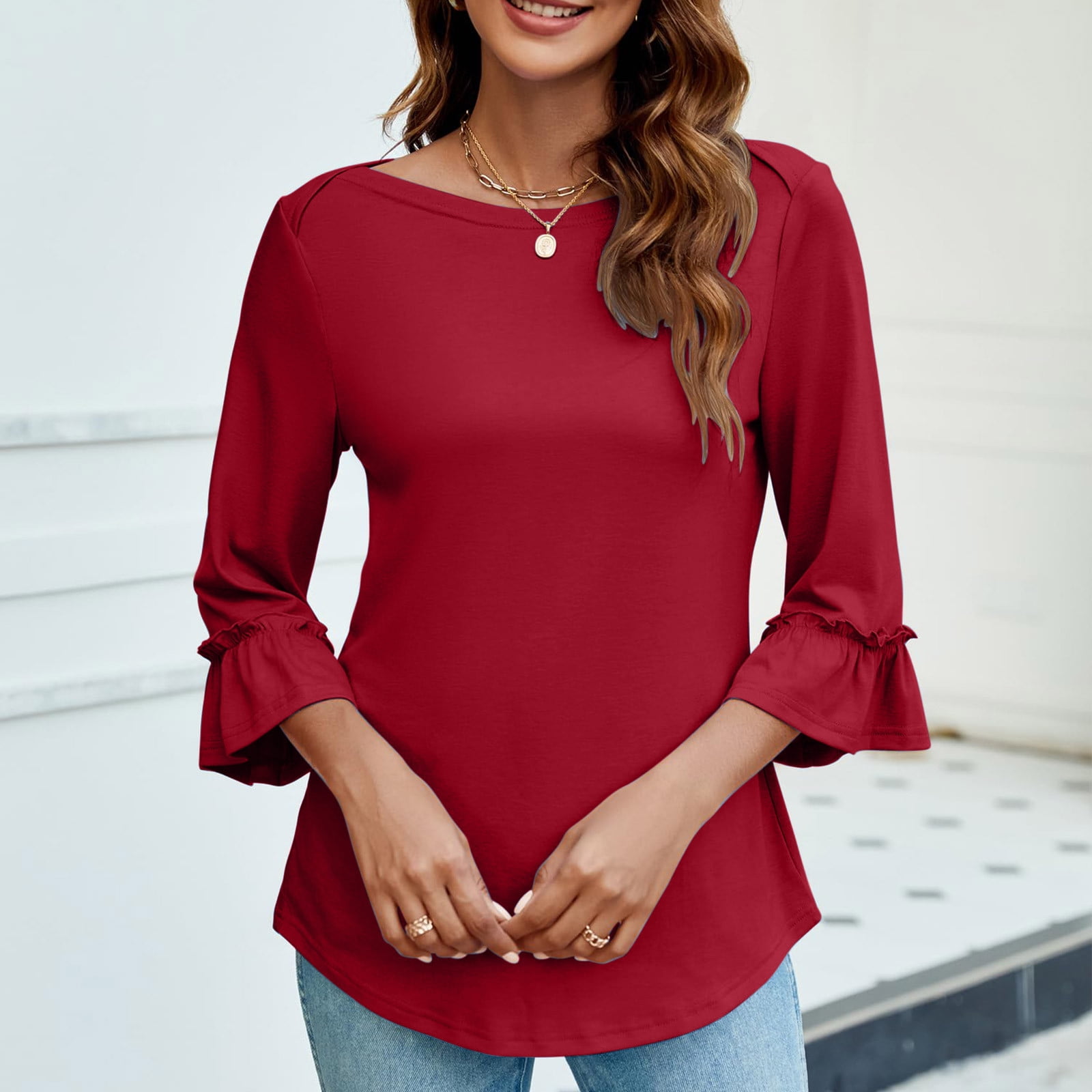 cute red blouses