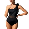 thumbnail image 1 of Wycnly Swimsuits for Women Tankini for Women Womens Bathing Suit One Piece Swimsuit Summer One Shoulder Swimwear Beach Party Sexy Mesh Patchwork Bikini Bathing Suit, 1 of 7