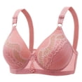 thumbnail image 1 of Wycnly T-Shirt Bras for Women Comfort Breathable Lace Lace Full Coverage T-shirt Bra Elder Lightly Lined Underwire Push Up Bra Plus Size Bra Bras, 1 of 7