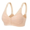 thumbnail image 1 of Wycnly T-Shirt Bras for Women Front Closure Plus Size Compression Daily Bra Elder Full Coverage Underwire Full Figure Bras Plus Size Bra Summer Saving Bras, 1 of 6