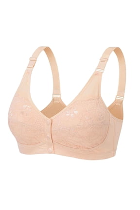 T-Shirt Bras for Women Front Closure Plus Size Compression Daily Bra Elder Full Coverage Underwire Full Figure Bras Plus Size Bra Summer Saving Bras