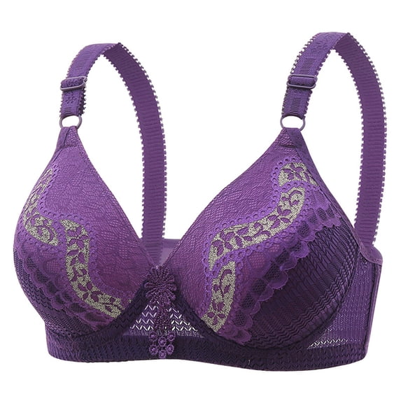 Wycnly T-Shirt Bras for Women Comfort Breathable Lace Lace Full Coverage T-shirt Bra Elder Lightly Lined Underwire Push Up Bra Bralette Bras