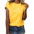 thumbnail image 1 of Wycnly T Shirts for Women Summer Tops Womens Cute Tops Fashion ECG Graphics Print Basic Fit Tees Shirts Summer Ladies Round Neck Short Sleeve Comfy Blouses, 1 of 7