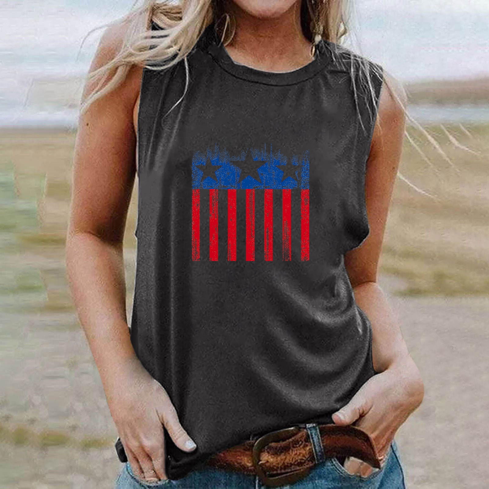 Anbech Women’s Country Music Tank Top – Tennessee Whiskey Graphic, Sleeveless & Sexy