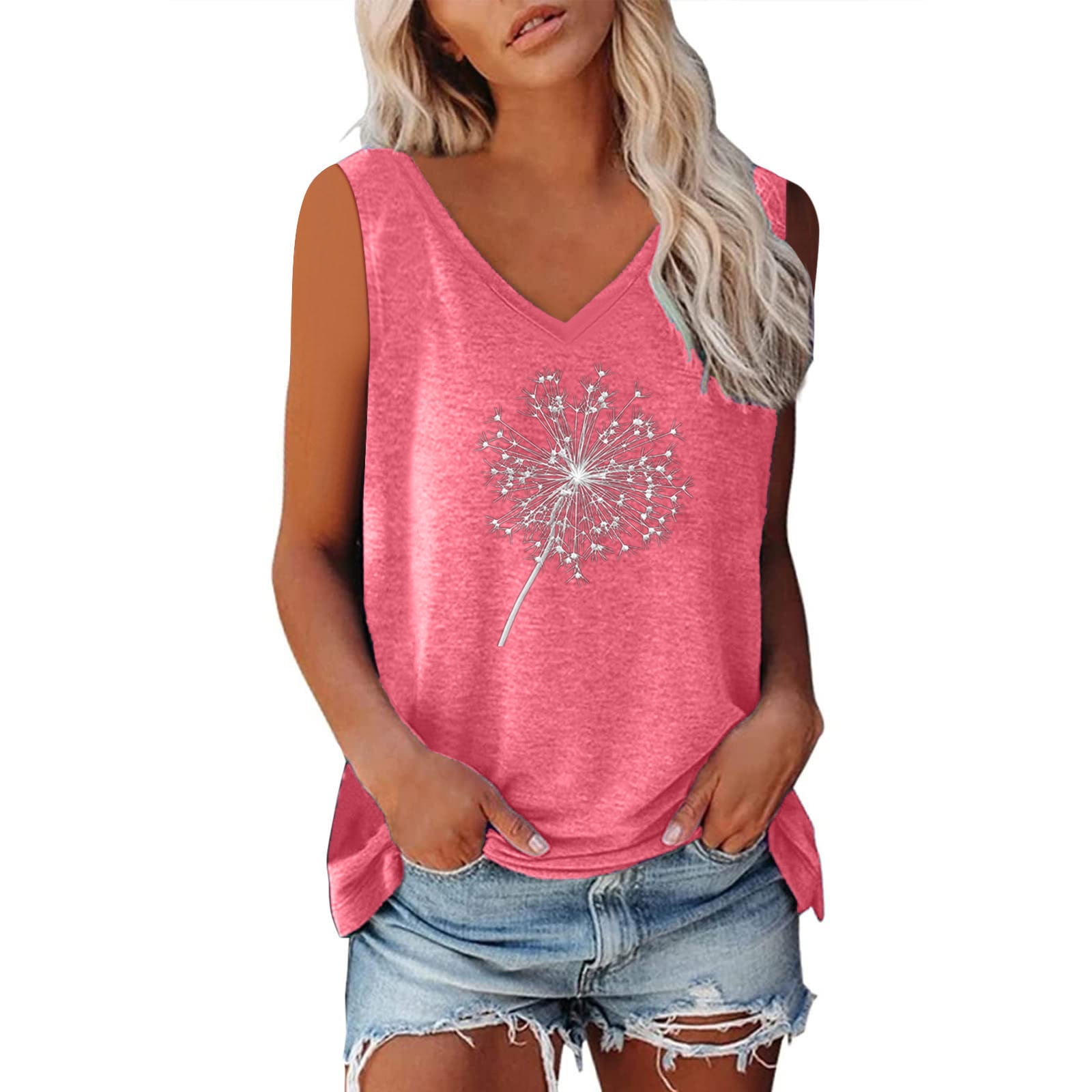 Some Girls Love Beards & Tattoos Tank Top - Women's Sleeveless Racerback Tee, Funny Graphic Shirt For Beach & Casual - View #5