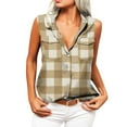 thumbnail image 1 of Wycnly Tank Top for Women Tank Tops Women Button Down Loose Vest Shirts with Pocket Fashion Geometric Print Sleeveless Tee Tops Girls Sleeveless Shirt, 1 of 5