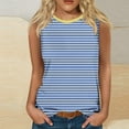 thumbnail image 1 of Wycnly Tank Top for Women Workout Tops Loose Fit Breathable Workout Tank Tops Tees 2025 Casual Striped Print Sleeveless Tee Tops Ladies Sleeveless Shirt, 1 of 4