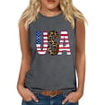 thumbnail image 1 of Wycnly Tank Top for Women Workout Tops for Women Independence Day Loose Patriotic 4th of July Shirts Cute USA Letter Print Sleeveless Shirts Girls Sleeveless Shirt, 1 of 4