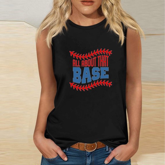 Wycnly Tank Top for Women Tank Top for Women Loose Fit Lightweigh Breathable Tank Tops Trendy Letter Print Sleeveless Shirts Girls Sleeveless Shirt