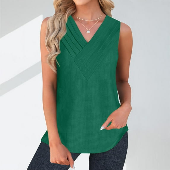 Wycnly Tank Top for Women Tank Tops Lightweight Comfy Tunic Tank Blouses Casual Solid Sleeveless T-shirt Ladies Sleeveless Shirt