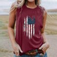thumbnail image 1 of Wycnly Tank Top for Women Tank Tops Loose Independency Day Patriotic 4th of July Tops Trendy US Flag Print Sleeveless Tees Ladies Sleeveless Shirt, 1 of 3
