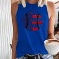 thumbnail image 1 of Wycnly Tank Top for Women Womens Tops Breathable Comfy Basic Fit Tank Blouses 2025 Fashion Baseball Print Sleeveless T Shirt Girls Sleeveless Shirt, 1 of 5