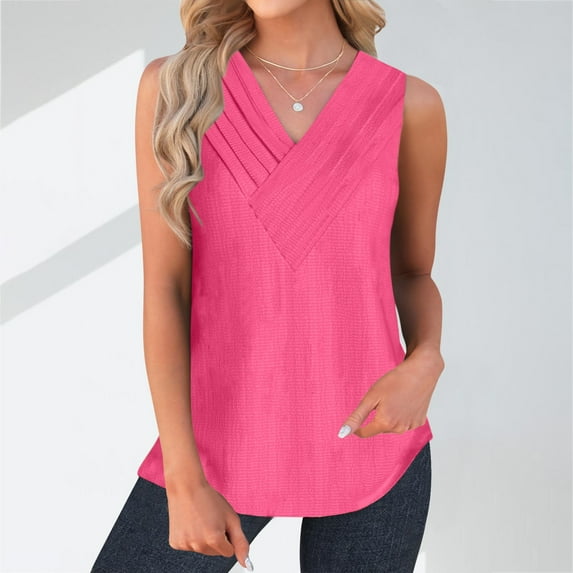 Wycnly Tank Top for Women Workout Tops Lightweight Comfy Tunic Tank Blouses Casual Solid Sleeveless Shirt Ladies Sleeveless Shirt