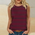 thumbnail image 1 of Wycnly Tank Top for Women Workout Tops Loose Fit Breathable Workout Tank Tops Tees Trendy Striped Print Sleeveless Shirts Girls Sleeveless Shirt, 1 of 4