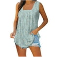 thumbnail image 1 of Wycnly Tank Top for Women Workout Tops Loose Fit Lightweight Pleated Tunic Blouses Trendy Floral Print Sleeveless Shirt Girls Sleeveless Shirt, 1 of 5