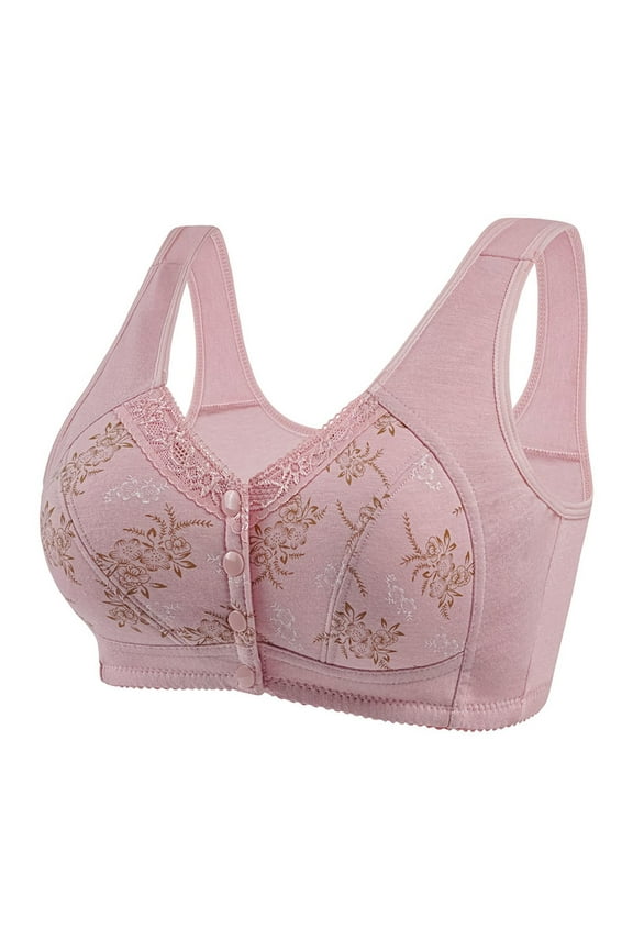 Wireless Bras for Women Large Size Open Closure Compression Push up Bralette Elder Seamless Full Coverage Full Figure Bras Sports Bra Summer Saving Bras