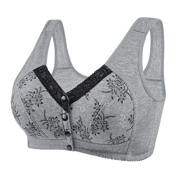 Wycnly Wireless Bras for Women Large Size Open Closure Compression Push up Bralette Ladies Seamless Full Coverage Full Figure Bras Bra Summer Saving Bras