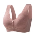 thumbnail image 1 of Wycnly Wireless Bras for Women Plus Size Front Closure Comfort Lightly Lined Everyday Bra Ladies Seamless Full Coverage Full Figure Bras Bralette Summer Saving Bras, 1 of 3