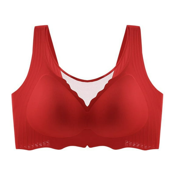 Wycnly Wireless Bras for Women No Rim Plus Size Comfy Lightweight Push up Bra Elder Seamless Lightly Lined Bralette Wireless Bra Bras