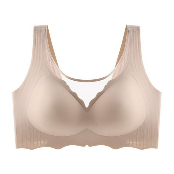 Wycnly Wireless Bras for Women No Rim Plus Size Comfy Lightweight Push up Bra Ladies Seamless Lightly Lined Bralette Seamless Bra Bras