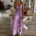 thumbnail image 1 of Wycnly Womens Dresses Beach Spaghetti Strap High Waist Swing Cami Long Sundress Fashion Floral Print V-Neck Sleeveless Maxi Summer Dress Purple s, 1 of 5