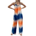 thumbnail image 1 of Wycnly Womens Jumpsuits Fashion High Waist Loose Wide Leg Cami Long Jumpsuits Trendy Tie-Dye V-Neck Sleeveless Maxi Summer Rompers Dark Gray xl, 1 of 4