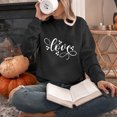 thumbnail image 1 of Wycnly Womens Sweatshirt Oversized Sweatshirt for Women Valentine's Day Fashion Love Letter Print Heart Graphics Pullover Sweater Spring Ladies Long Sleeve Crewneck Blouses Tops, 1 of 6