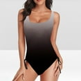 thumbnail image 1 of Wycnly Womens Swimsuits Bathing Suit for Women Bathing Suit One Piece Swimsuit Summer with Drawstring Beach Gradient Print Tummy Control Swimwear Women's Swimsuits, 1 of 6