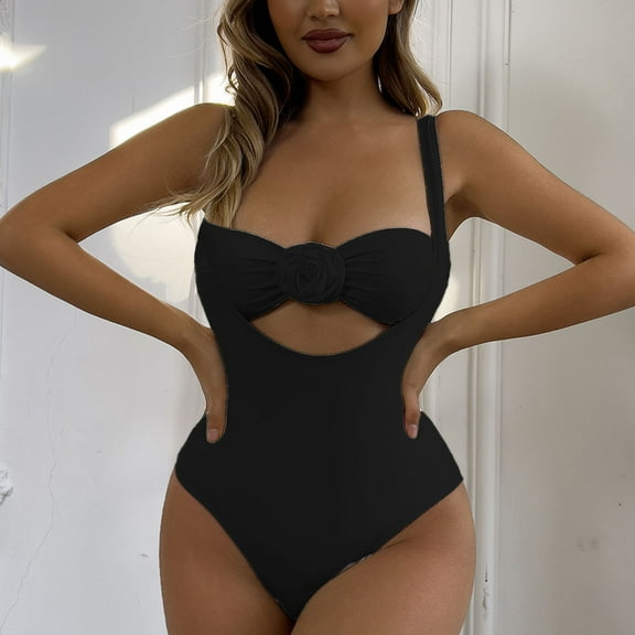 Wycnly Womens Swimsuits Modest Swimsuits for Women Modest Swimsuits Two Piece Swimsuits Summer Hollow out Push up Slim Fit Tankini Swimsuit Swimsuits Women's Swimsuits