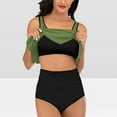 thumbnail image 1 of Wycnly Womens Swimsuits Tankini Swimsuits for Women Tankini Swimsuits Bikini Set Summer Beach Ruffle High Waist Shorts Modest Bathing Suits Tankini, 1 of 6