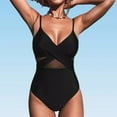 thumbnail image 1 of Wycnly Womens Swimsuits Tankini for Women Tankini One Piece Swimsuit Summer Fashion Mesh Patchwork Strap Tummy Control Swimsuit Womens Bathing Suits, 1 of 7
