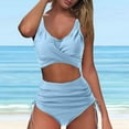 thumbnail image 1 of Wycnly Womens Swimsuits Two Piece Swimsuits for Women Two Piece Swimsuits Bikini Set Summer with Padded Beach High Waist Drawstring Swim Suit Bathing Suit, 1 of 5