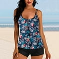 thumbnail image 1 of Wycnly Womens Swimsuits Two Piece Swimsuits for Women Two Piece Swimsuits Modest Swimsuits Summer with Shorts Beach Leaves Print High Waist Bathing Suit Bathing Suit for Women, 1 of 5