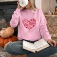 thumbnail image 1 of Wycnly Womens Valentine's Day Sweatshirt Crewneck Sweatshirt for Women Happy Valentine's Day Trendy Letter Print Pullover Sweater Ladies Girls Spring Loose Long Sleeve Tops, 1 of 6