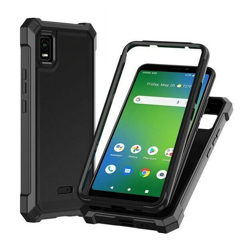 Wydan Case for Cricket Debut Smart AT T Calypso 3 Case Military Grade Shockproof Hybrid Heavy Duty TPU Skin Phone Case Cover Black