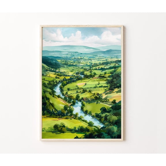 Wye Valley England River Landscape Home Decor
