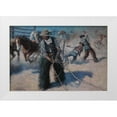 thumbnail image 1 of Wyeth, N.C. 14x11 White Modern Wood Framed Museum Art Print Titled - Roping Horses in the Corral, 1 of 4