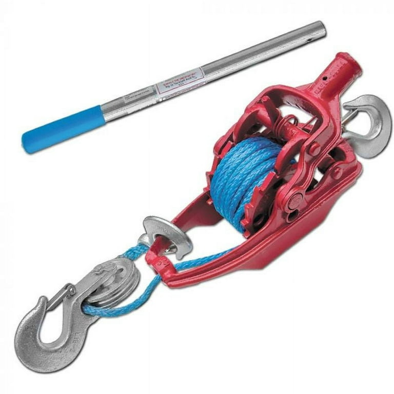 Wyeth-Scott Ratchet Puller (3 Ton) with 35' Amsteel Rope, Blue