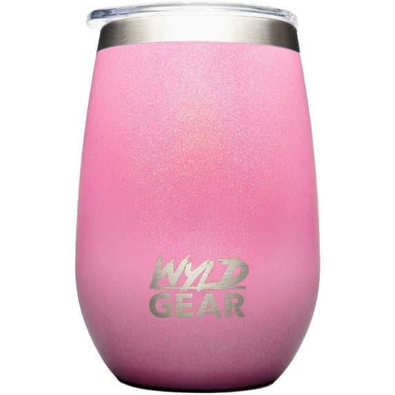 Wyld Gear 12 oz. Stainless Steel Whiskey and Tumbler - Pink Rainbow