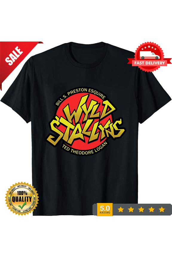 Wyld Stallyns T-Shirt Bill and Ted's Excellent Adventure Wild Stallions Band, LIMITED EDITION-TH68502