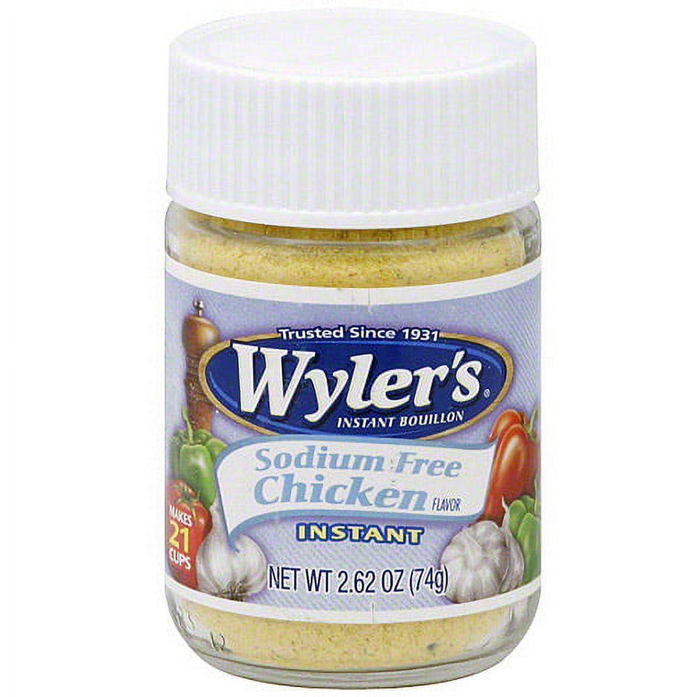 Wyler's Chicken Sodium Free Instant Bouillon, 2.62 oz (Pack of 12)