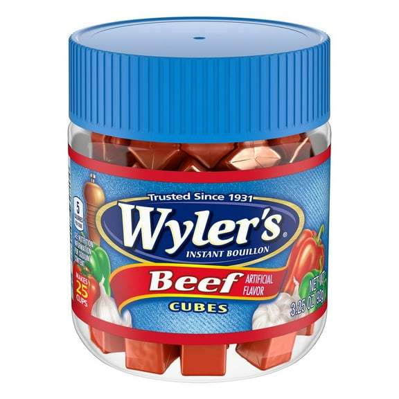 Pack of 2 Wyler's Instant Bouillon Beef Flavor Cubes, 3.25 oz (Package May Vary)