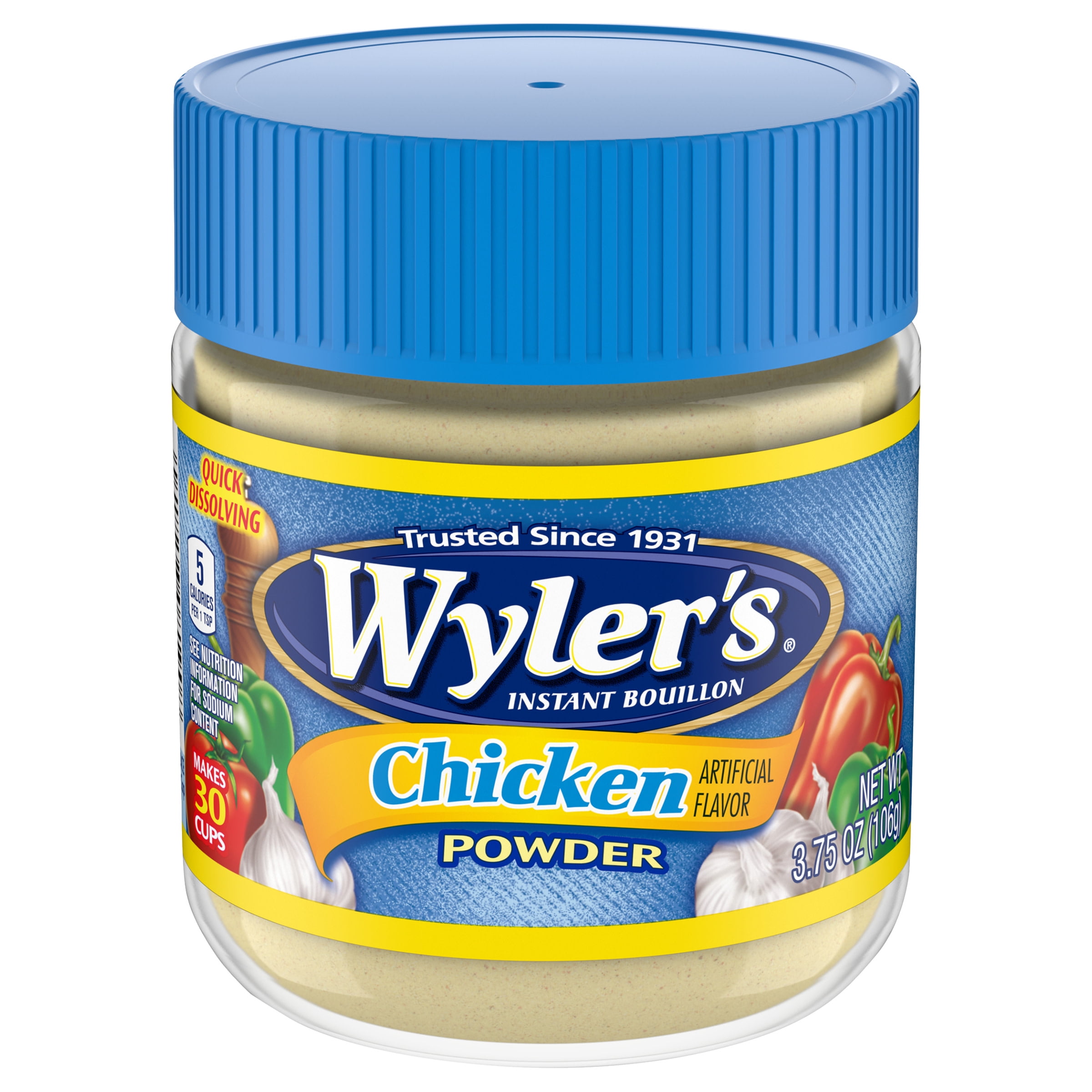 Wyler's Instant Bouillon Chicken Flavored Powder, 3.75 oz Jar Walmart